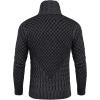 COOFANDY Men’s Knitted Hoodies Pullover Casual Long Sleeve Turtleneck Sweaters(A- Dark Grey)