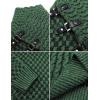 COOFANDY Men’s Knitted Hoodies Pullover Casual Long Sleeve Turtleneck Sweaters(A- Green)