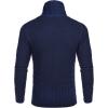 COOFANDY Men’s Knitted Hoodies Pullover Casual Long Sleeve Turtleneck Sweaters(A- Navy Blue)
