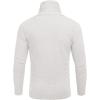 COOFANDY Men’s Knitted Hoodies Pullover Casual Long Sleeve Turtleneck Sweaters(A- Pure White)