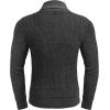 COOFANDY Men’s Knitted Turtleneck Pullover Shawl Collar Sweaters Slim Fit High Neck Hoodies with Pockets(Black)