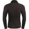 COOFANDY Men’s Knitted Turtleneck Pullover Shawl Collar Sweaters Slim Fit High Neck Hoodies with Pockets(Coffee)