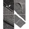 COOFANDY Men’s Knitted Turtleneck Pullover Shawl Collar Sweaters Slim Fit High Neck Hoodies with Pockets(Grey)