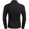 COOFANDY Men’s Knitted Turtleneck Pullover Shawl Collar Sweaters Slim Fit High Neck Hoodies with Pockets(Pure Black)