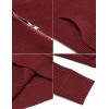 COOFANDY Men’s Knitted Turtleneck Pullover Shawl Collar Sweaters Slim Fit High Neck Hoodies with Pockets(Wine Red)