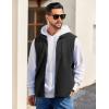 COOFANDY Men’s Lightweight Fleece Vest Sleeveless Zip Up Warm Jacket Casual Outerwear Vests With Pockets(Black)