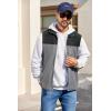 COOFANDY Men’s Lightweight Fleece Vest Sleeveless Zip Up Warm Jacket Casual Outerwear Vests With Pockets(Black/Deep Grey)