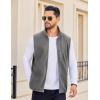 COOFANDY Men’s Lightweight Fleece Vest Sleeveless Zip Up Warm Jacket Casual Outerwear Vests With Pockets(Grey)