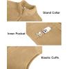 COOFANDY Men’s Lightweight Fleece Vest Sleeveless Zip Up Warm Jacket Casual Outerwear Vests With Pockets(Khaki)