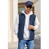COOFANDY Men’s Lightweight Fleece Vest Sleeveless Zip Up Warm Jacket Casual Outerwear Vests With Pockets(Navy)