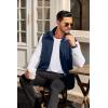 COOFANDY Men’s Lightweight Fleece Vest Sleeveless Zip Up Warm Jacket Casual Outerwear Vests With Pockets(Navy)