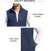 COOFANDY Men’s Lightweight Fleece Vest Sleeveless Zip Up Warm Jacket Casual Outerwear Vests With Pockets(Ocean Blue)
