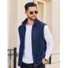 COOFANDY Men’s Lightweight Fleece Vest Sleeveless Zip Up Warm Jacket Casual Outerwear Vests With Pockets(Ocean Blue)