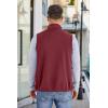 COOFANDY Men’s Lightweight Fleece Vest Sleeveless Zip Up Warm Jacket Casual Outerwear Vests With Pockets(Wine Red)