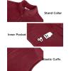 COOFANDY Men’s Lightweight Fleece Vest Sleeveless Zip Up Warm Jacket Casual Outerwear Vests With Pockets(Wine Red)