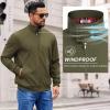 COOFANDY Mens Lightweight Jackets Casual Windbreaker Zip Up Coat Stand Collar Golf Jacket Stylish Fall Work Business(Army Green)