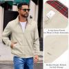 COOFANDY Mens Lightweight Jackets Casual Windbreaker Zip Up Coat Stand Collar Golf Jacket Stylish Fall Work Business(Light Grey)