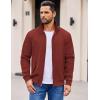 COOFANDY Mens Lightweight Jackets Casual Windbreaker Zip Up Coat Stand Collar Golf Jacket Stylish Fall Work Business(Wine Red)