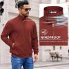 COOFANDY Mens Lightweight Jackets Casual Windbreaker Zip Up Coat Stand Collar Golf Jacket Stylish Fall Work Business(Wine Red)