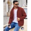 COOFANDY Mens Lightweight Jackets Casual Windbreaker Zip Up Coat Stand Collar Golf Jacket Stylish Fall Work Business(Wine Red)