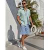 COOFANDY Men’s Linen Shorts Casual Beach Shorts 9 inch Inseam Elastic Waist Drawstring Summer Shorts(Sky Blue)