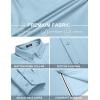COOFANDY Men’s Long Sleeve Button Down Shirts Casual Untucked Dress Shirt Beach Wedding Shirts(Clear Blue)