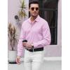 COOFANDY Men’s Long Sleeve Button Down Shirts Casual Untucked Dress Shirt Beach Wedding Shirts(Lavender)
