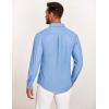 COOFANDY Men’s Long Sleeve Button Down Shirts Casual Untucked Dress Shirt Beach Wedding Shirts(Light Blue)