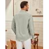COOFANDY Men’s Long Sleeve Button Down Shirts Casual Untucked Shirt Regular Fit Dress Shirt(A-light Green)