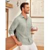 COOFANDY Men’s Long Sleeve Button Down Shirts Casual Untucked Shirt Regular Fit Dress Shirt(A-light Green)