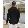 COOFANDY Men’s Long Sleeve Button Down Shirts Casual Untucked Shirt Regular Fit Dress Shirt(Black)