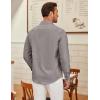 COOFANDY Men’s Long Sleeve Button Down Shirts Casual Untucked Shirt Regular Fit Dress Shirt(Light Grey)
