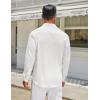 COOFANDY Men’s Long Sleeve Button Down Shirts Casual Untucked Shirt Regular Fit Dress Shirt(White)