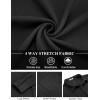 COOFANDY Mens Long Sleeve Button Down Shirts Wrinkle Free Shacket Jacket Stretch Casual Overshirt(Black)