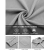 COOFANDY Mens Long Sleeve Button Down Shirts Wrinkle Free Shacket Jacket Stretch Casual Overshirt(Light Grey)