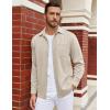 COOFANDY Mens Long Sleeve Casual Button Down Shirt Wrinkle Free Untucked Dress Shirts(Beige)