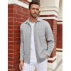 COOFANDY Mens Long Sleeve Casual Button Down Shirt Wrinkle Free Untucked Dress Shirts(Grey)