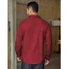 COOFANDY Mens Long Sleeve Casual Button Down Shirt Wrinkle Free Untucked Dress Shirts(Maroon)