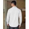 COOFANDY Mens Long Sleeve Casual Button Down Shirt Wrinkle Free Untucked Dress Shirts(White)