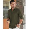 COOFANDY Men’s Long Sleeve Dress Shirt Casual Button Down Shirts Wrinkle Free Untucked Shirt(Army Green)