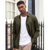 COOFANDY Men’s Long Sleeve Dress Shirt Casual Button Down Shirts Wrinkle Free Untucked Shirt(Army Green)