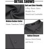 COOFANDY Men’s Long Sleeve Dress Shirt Casual Button Down Shirts Wrinkle Free Untucked Shirt(Dark Grey)