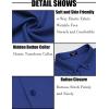 COOFANDY Men’s Long Sleeve Dress Shirt Casual Button Down Shirts Wrinkle Free Untucked Shirt(Deep Blue)