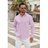 COOFANDY Men’s Long Sleeve Dress Shirt Casual Button Down Shirts Wrinkle Free Untucked Shirt(Lavender)