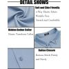 COOFANDY Men’s Long Sleeve Dress Shirt Casual Button Down Shirts Wrinkle Free Untucked Shirt(Light Blue)