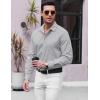 COOFANDY Men’s Long Sleeve Dress Shirt Casual Button Down Shirts Wrinkle Free Untucked Shirt(Light Gray)