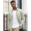 COOFANDY Men’s Long Sleeve Dress Shirt Casual Button Down Shirts Wrinkle Free Untucked Shirt(Light Green)