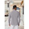 COOFANDY Men’s Long Sleeve Dress Shirt Casual Button Down Shirts Wrinkle Free Untucked Shirt(Light Grey)