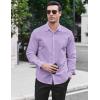 COOFANDY Men’s Long Sleeve Dress Shirt Casual Button Down Shirts Wrinkle Free Untucked Shirt(Light Purple)