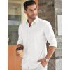 COOFANDY Men’s Long Sleeve Dress Shirt Casual Button Down Shirts Wrinkle Free Untucked Shirt(White)